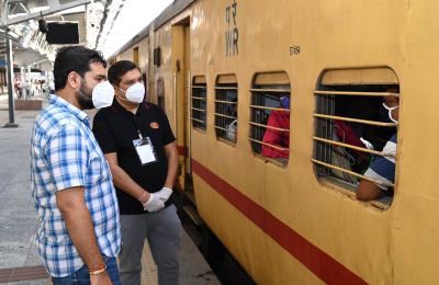 rakesh rajdev (રાકેશ રાજદેવ) at a railway station